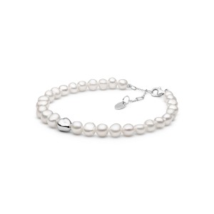 Bratara perle naturale baroque albe si argint DiAmanti 242-16B-G (Argint 925‰ 0,7 g.)